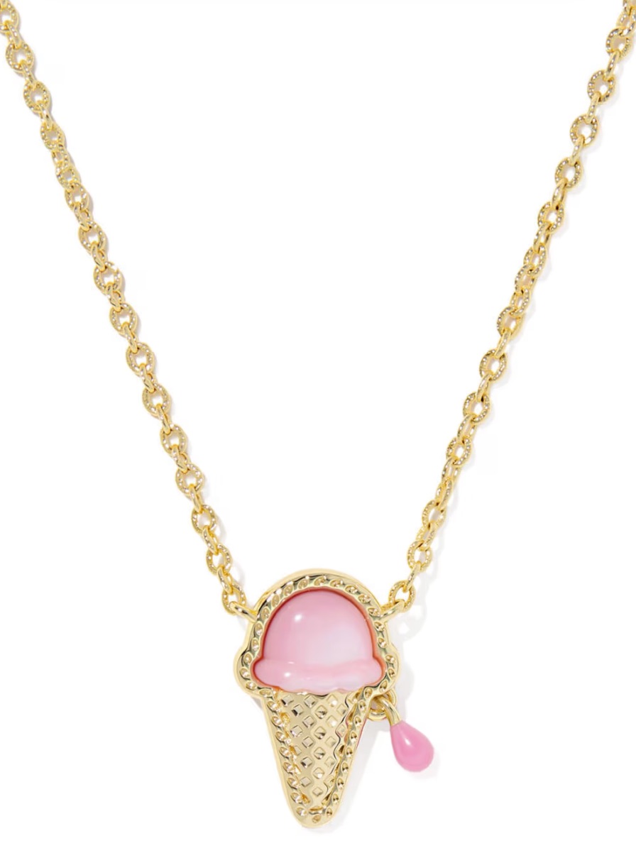 New!! Kendra Scott Ice Cream Gold Short Pendant Necklace